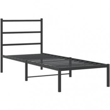 VidaXL Bettgestell Metall Schwarz 75x190 cm