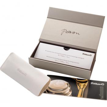 Pelikan M400 Kolbenfüllhalter in Geschenkbox, Schwarz-Gold