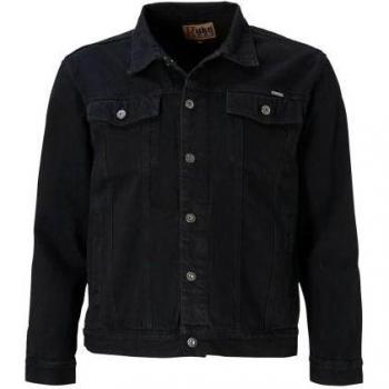 Duke Mens D555 London Trucker Western Denim Kingsize Jacket 1XL black