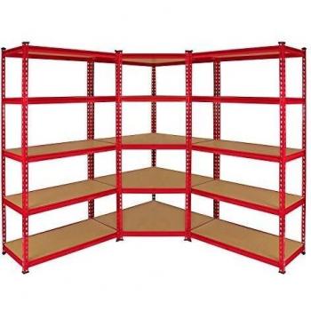 Almacén Monster Racking – 1 Esquina + 2 Z‑Rax Rojos (Capacidad 360 kg/estante)