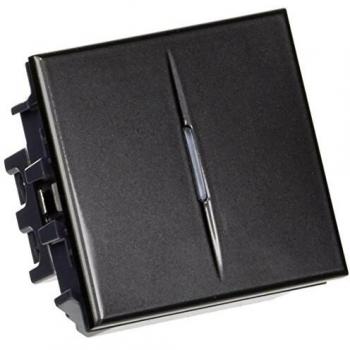Conmutador Axial HS4004/2 Bticino Axolute en Antracita 2 Unidades