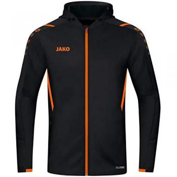 JAKO Herren Kapuzenjacke Challenge Schwarz/Neonorange 3XL
