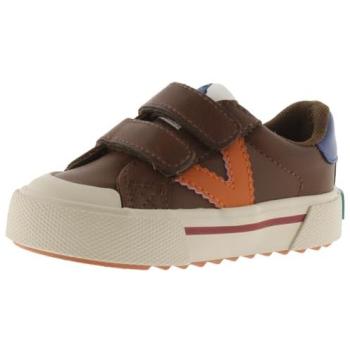 Cierre Adherente Victoria Tribu Zapatillas Bajas de Niño, Piel Marrón