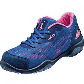 Atlas Damen Sicherheitshalbschuh GX 100 ESD S1, Weite 10, Größe 39, Blau-Rosa