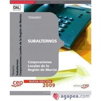 SUBALTERNOS CORPORACIONES LOCALES DE LA REGIÓN DE MURCIA. TEMARIO