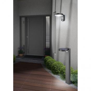 Solarleuchte Wandleuchte Posadas, Schwarz, LED fest integriert, Extra-Warmweiß