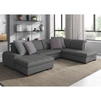U-Form Wohnlandschaft Luxor mit Schlafoption