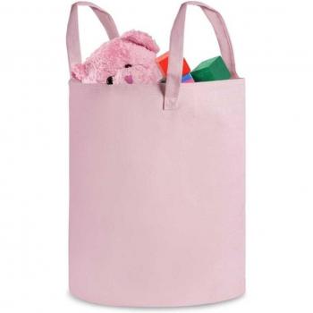 Panier à jouets Nukido coton durable rose