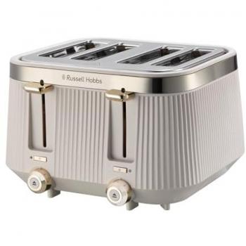 RUSSELL HOBBS Bronte 26771 4‑Slice Stone Toaster – Silver/Gray Edition