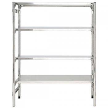 Scaffale inox modulare per alimenti cm. 140x60x180h