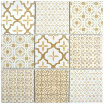 Mosaïque Murale Céramique Beige et Brun
