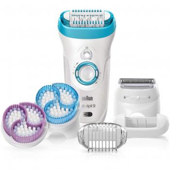 SkinSpa 9 Epilierer Braun – 9‑969E Weiß/Turquois