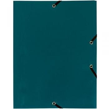 Exacompta A4 Elasticated Folder 3 Flaps Green Pack of 30