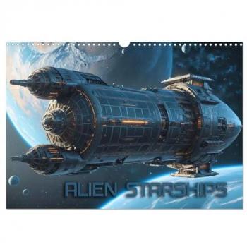 Alien Starships (Wandkalender 2025 DIN A3 quer), CALVENDO Monatskalender