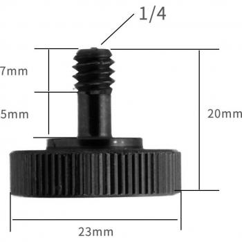 2Stck 20mm 1/4 Daumenknopf Adapter für Blitz und Kamera-Zubehör