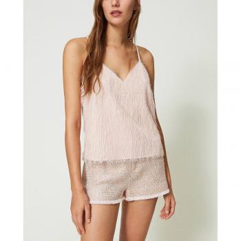 Top TWINSET Femme rose sans manches 44