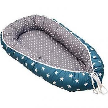 ULLENBOOM ® Baby Cocoon Petrol Grau