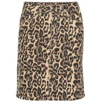 Jupe en denim marron KAFFE Leonora 36