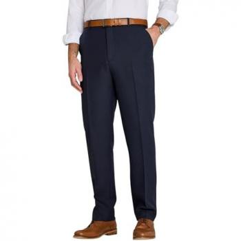 Side‑Elastic Navy Twill Work Trousers – Easy Care – Size 34L
