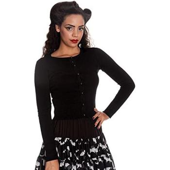 Paloma 6XL Black Short‑Cuff Cardigan