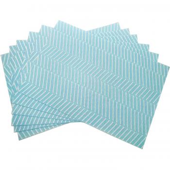 Crossweave Vinyl Placemat Set of 6, Easy to Clean Table Mats for Dining