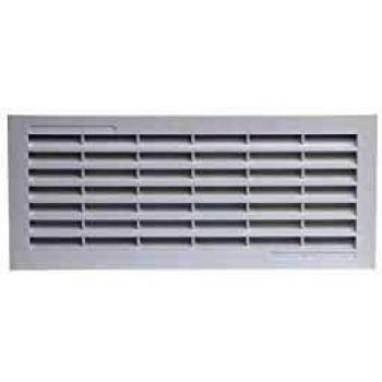 Grille d'aération blanche 338 x 132 mm avec moustiquaire