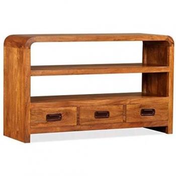Sonata TV Cabinet, Solid Wood Acacia, Finish Shisham, 90x30x55 cm