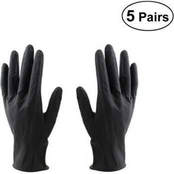 10Pcs Medium Size Reusable Latex Gloves for Hair Dye