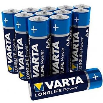 Lot de 12 piles Alcaline Varta Longlife Power type AA 1,5V (LR6)