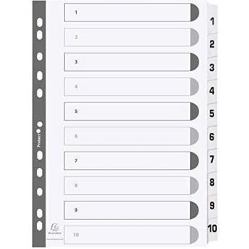 Guildhall Exacompta Index 1-10 A4 160gsm Card White
