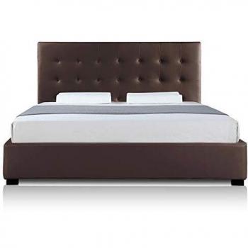 Lit Coffre & Sommier IntenseDeco 180 cm Couleur Marron
