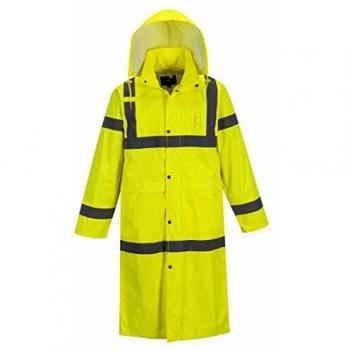 Portwest H445YERXXXL Hi-Vis Waterproof Long Raincoat, 3X-Large, Yellow