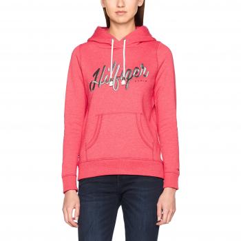 Hilfiger Denim DW0DW02209, Sudadera con Capucha Para Mujer, Rosa, Talla Mediana