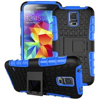 Funda Samsung Galaxy S5, SsHhUu Heavy Duty Amortiguamiento Doble Capa (5.1 pulgadas)