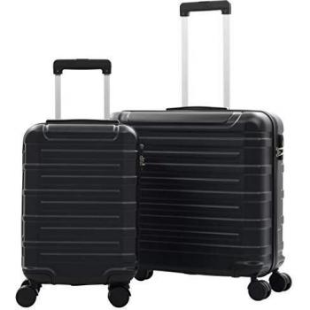 VidaXL Valise à main rigide 2 pcs noir