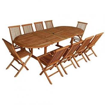 Teak Lombok Happy Garden Tavolo Allungabile 10 Posti