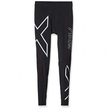 2XU Men's Compression Tights, Core, XS, Black/Silver