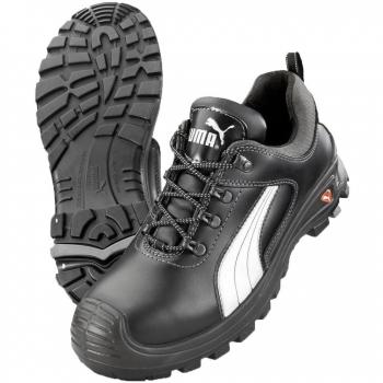 PUMA Cascades Low S3 HRO SRC Sicherheitsschuh, Schwarz/Weiß, Größe 46
