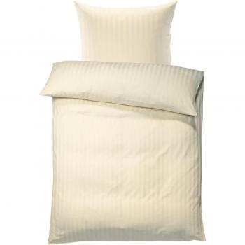 PULSIVA Set letto Satina righe larghe 20 mm champagne