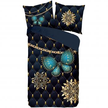 Pure 5254 Panno per Letto Cerchi 135×200 cm 100% Microfibra Argento Scuro