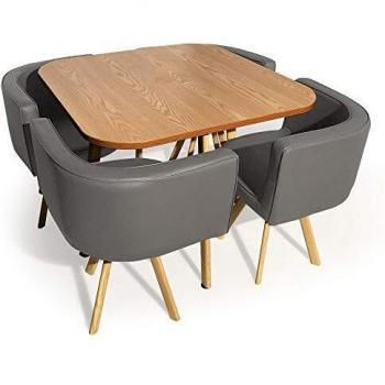 Table Oslo en Métal et Chêne Clair