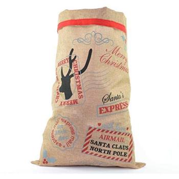 Brown Santa Stocking Bag – Large Traditional Airmail Variant
