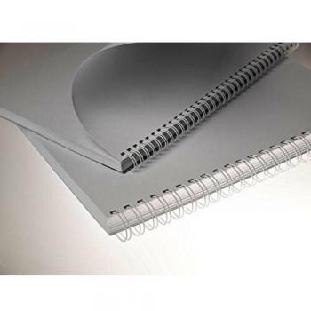 Drahtbinderücken 5,5mm, 34 Ringe, weiß