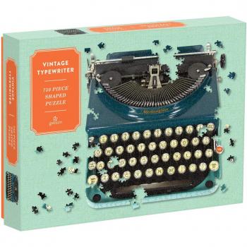 Vintage Typewriter 750 Piece Shaped Puzzle, by Galison