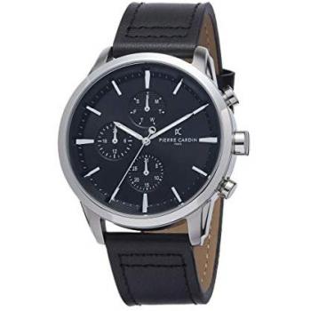 Pierre Cardin Montre Hommes La Gloire – Quartz, multi-cadrans, bracelet cuir noir