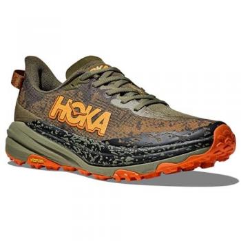 Scarpe da Corsa HOKA Speedgoat 6 42 Wide Marrone Arancione Uomo