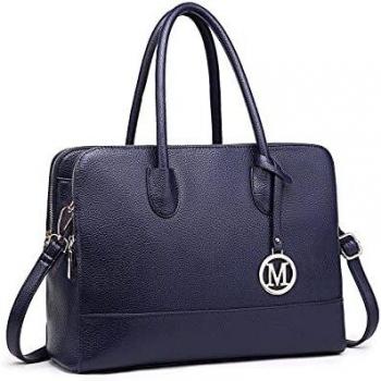 Sac à Main Miss Lulu en Cuir PU avec Poignée et Bandoulière (Bleu)