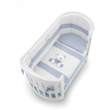 Piumone Tato Ovale Sfilabile Bianco Azzurro