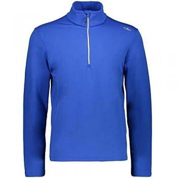Herren‑Fleece Jacke Grid Tech mit Halbzipper – Royal‑Bianco, 54 cm