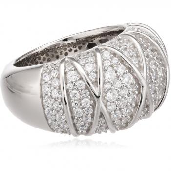 Joop Damenring 925 Sterling Silber Zirkonia Mosaics weiß Gr.57